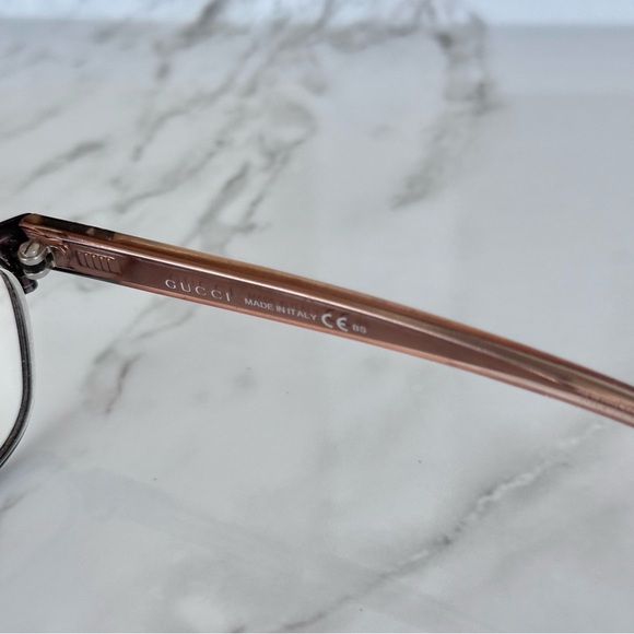 Gucci Eyeglasses Brown Metal Frame - Picture 3 of 10